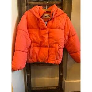 NEW LOSAN kid's puffer jacket in neon salmon